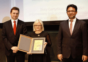 Wręczenie certyfikatu Rzetelna Firma 2012